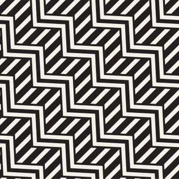 Vector seamless zigzag line pattern. Abstract stylish geometric background. R 스톡 일러스트