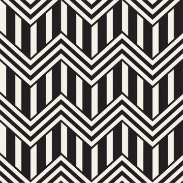Vector seamless zigzag line pattern. Abstract stylish geometric background. R Stock Illustration