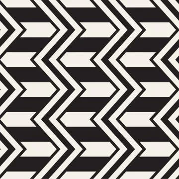 Vector seamless zigzag line pattern. Abstract stylish geometric background. R Stock Illustration