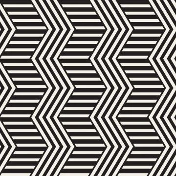 Vector seamless zigzag line pattern. Abstract stylish geometric background. R 스톡 일러스트