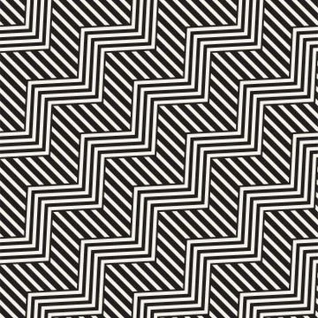 Vector seamless zigzag line pattern. Abstract stylish geometric background. R Illustrazione stock