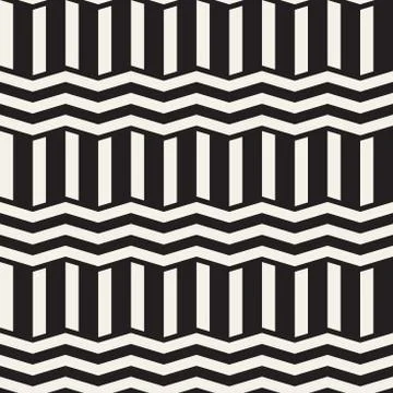 Vector seamless zigzag line pattern. Abstract stylish geometric background. R Stock Illustration