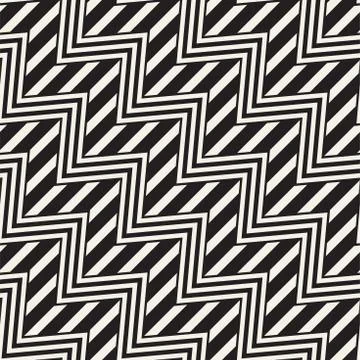 Vector seamless zigzag line pattern. Abstract stylish geometric background. R Stock Illustration