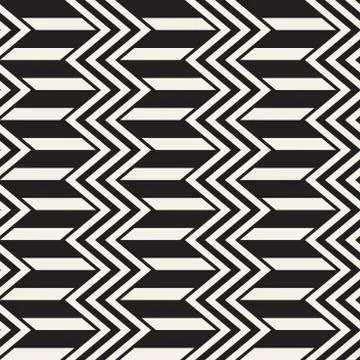 Vector seamless zigzag line pattern. Abstract stylish geometric background. R Illustrazione stock