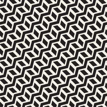 Vector seamless zigzag line pattern. Abstract stylish geometric background. R Stock Illustration