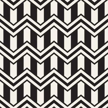 Vector seamless zigzag line pattern. Abstract stylish geometric background. R Stock Illustration