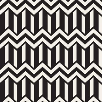 Vector seamless zigzag line pattern. Abstract stylish geometric background. R Illustrazione stock