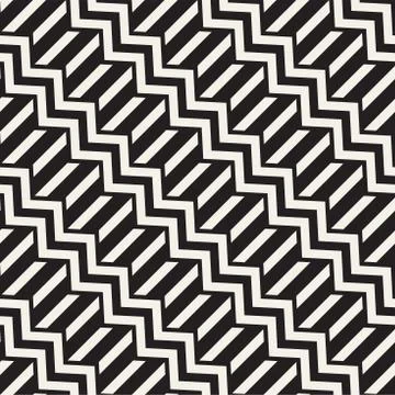 Vector seamless zigzag line pattern. Abstract stylish geometric background. R Illustrazione stock