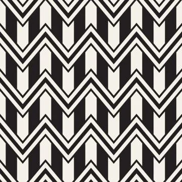Vector seamless zigzag line pattern. Abstract stylish geometric background. R Illustrazione stock