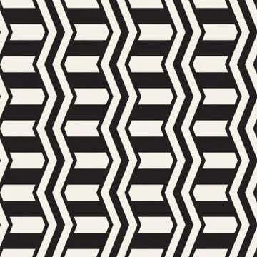 Vector seamless zigzag line pattern. Abstract stylish geometric background. R Stock Illustration