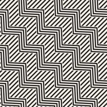 Vector seamless zigzag line pattern. Abstract stylish geometric background. R Stock Illustration