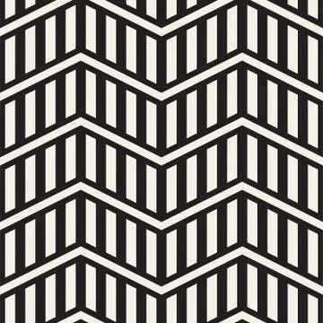 Vector seamless zigzag line pattern. Abstract stylish geometric background Stock Illustration