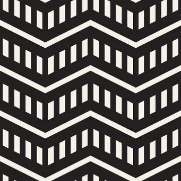 Vector seamless zigzag line pattern. Abstract stylish geometric background Illustrazione stock