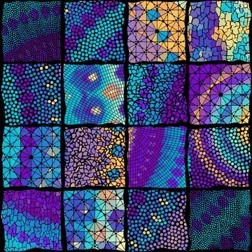 Vector seamlesstile mosaic pattern. Ceramic tiles background. Vector pattern イラスト素材