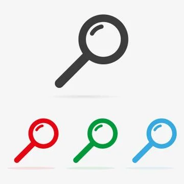 Vector search icons Stock Illustration