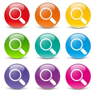 Vector search icons Stock Illustration