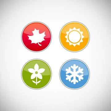 Vector season icons Stock Illustration