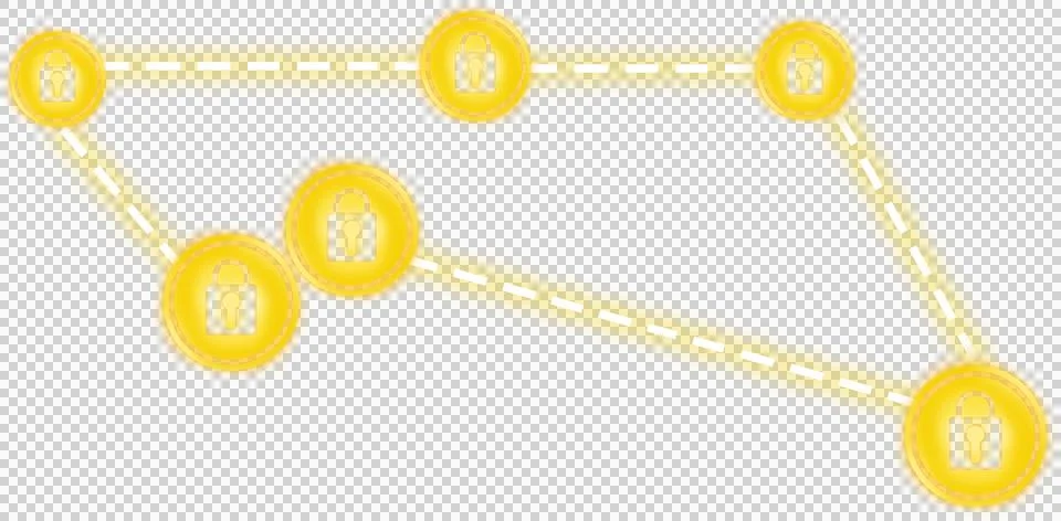 Vector of security lock with connecting lines Stockillustratie