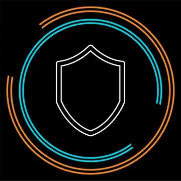 Vector security shield - protection and safety Stock Illustration