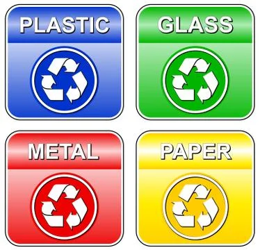 Vector selective sorting signs Stock Illustration