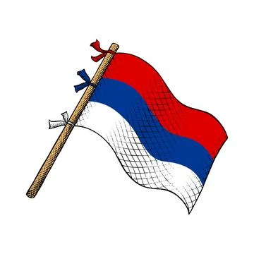 Vector of Serbia Flag Stock Illustration