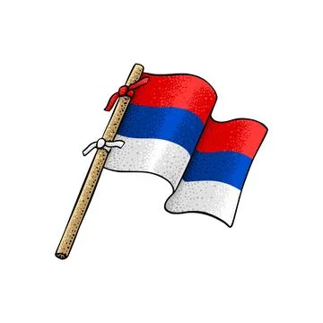 Vector of Serbian Flag Stock Illustration