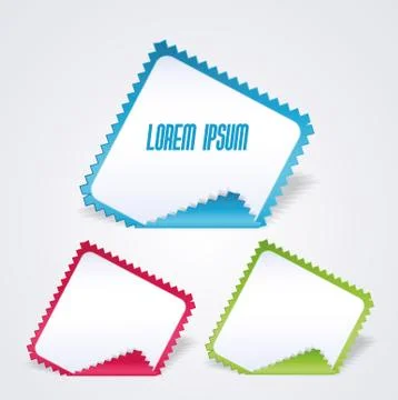 Vector serrated paper Stock Illustration