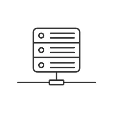 Vector server icon. Data center, hosting concept. Premium quality graphic design Stock Illustration
