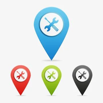 Vector service pointers Stock Illustration