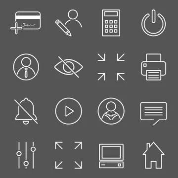 Vector set of 16 linear quality icons related to business management and イラスト素材