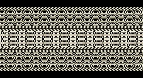 Vector set of 6 greek style geometric seamless frames isolated on white bac.. Stock Illustration