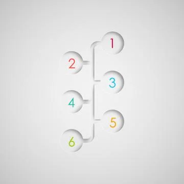 Vector set of abstract 3d paper infographic elements for print or web design. Stock Illustration