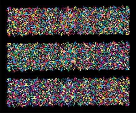 Vector set of abstract backgrounds of colorful splinters Stock Illustration