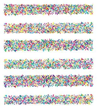 Vector set of abstract backgrounds of colorful splinters Stock Illustration