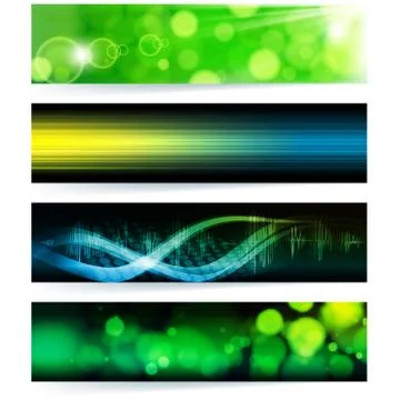 Vector set of abstract banners. blue design. eps10 vector background. Illustrazione stock