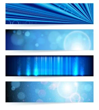 Vector set of abstract banners. blue design. eps10 vector background. Stock Illustration