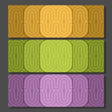 Vector set of abstract banners Stock Illustration