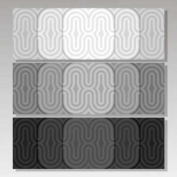 Vector set of abstract banners Stock Illustration