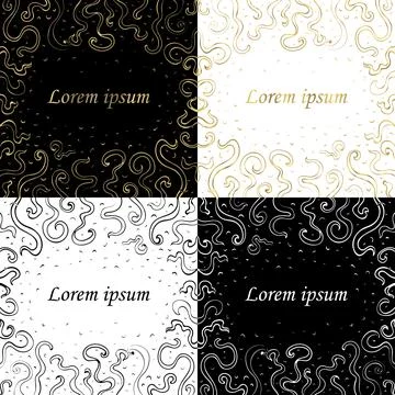 Vector set with abstract card template Stock Illustration