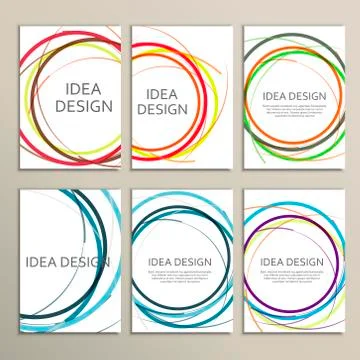 Vector set abstract circle Illustrazione stock