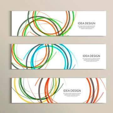 Vector set abstract circle Stock Illustration