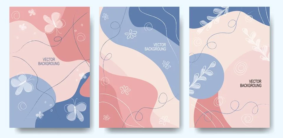 Vector set of abstract creative backgrounds 스톡 일러스트