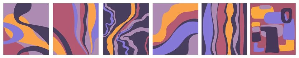 Vector set of abstract creative color backgrounds Stock Illustration