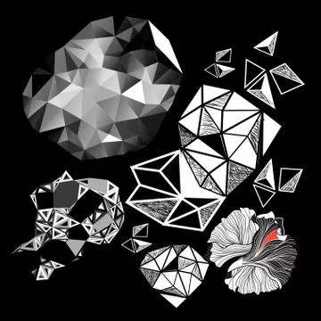 Vector set of abstract elements Stock Illustration