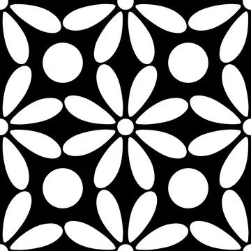 Vector set of abstract flowers. Seamless ornamental Floral pattern in the man Stock Illustration