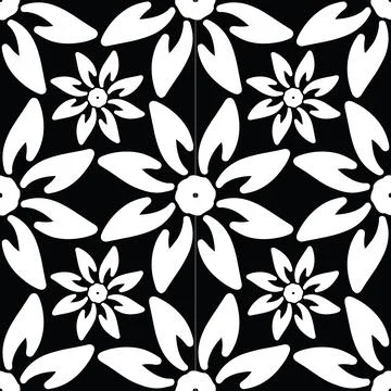 Vector set of abstract flowers. Seamless ornamental Floral pattern in the man Illustrazione stock
