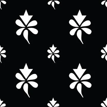 Vector set of abstract flowers. Seamless ornamental Floral pattern in the man Illustrazione stock