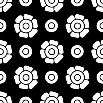 Vector set of abstract flowers. Seamless ornamental Floral pattern in the man Illustrazione stock