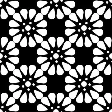 Vector set of abstract flowers. Seamless ornamental Floral pattern in the man Stock-Illustration