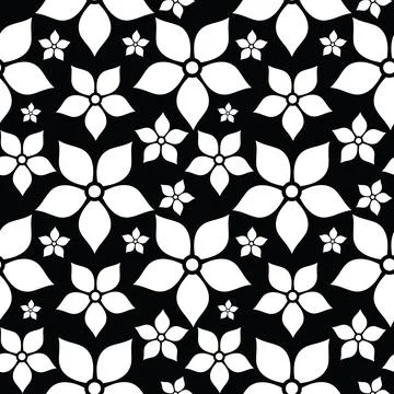 Vector set of abstract flowers. Seamless ornamental Floral pattern in the man Stock-Illustration
